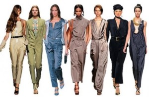 Women in a variety of relaxed, casual jumpsuits to wear any day.
